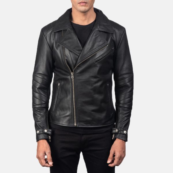 Raiden Black Leather Biker Jacket United States