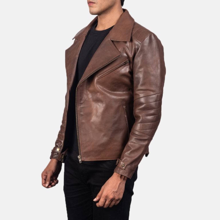 Raiden Brown Leather Biker Jacket - The Perfect Leather