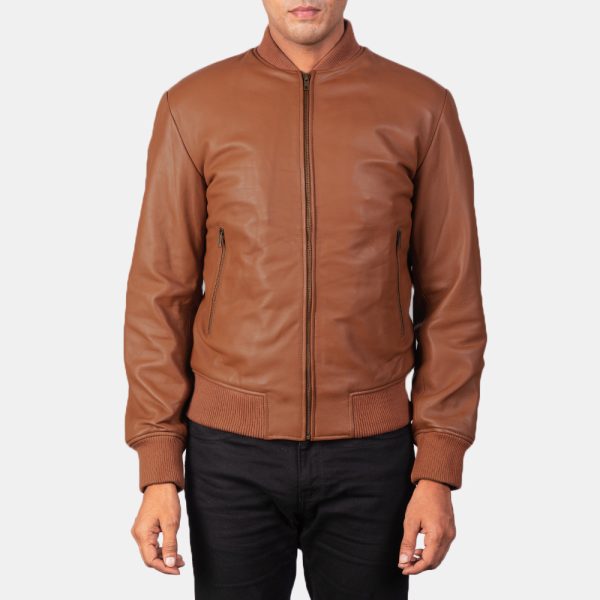 Shane Brown Leather Bomber Jacket United States