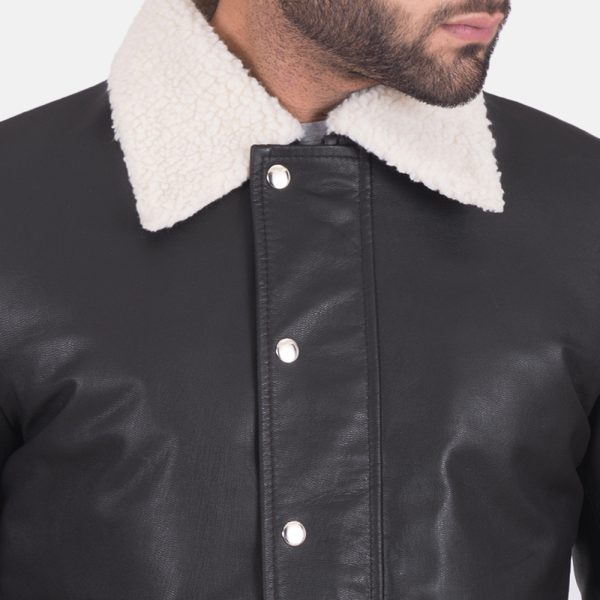 Snow Cole Black Leather Jacket USA