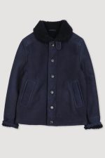 Men Suede Shearling Jacket