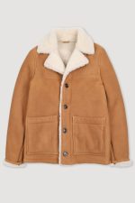 Mens Camel Sheepskin Coat