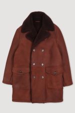 Suede Shearling Coat Men