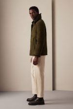 Mens Olive Shearling Jacket US