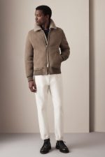 Taupe Shearling Bomber Jacket United States