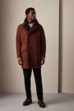 Suede Shearling Coat Men US x