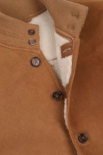 Tan Heritage Shearling Bomber Jacket USA