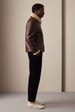 Mens Brown Shearling Aviator Jacket United States