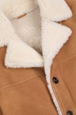 Mens Camel Sheepskin Coat USA