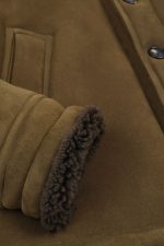 Mens Olive Shearling Jacket x
