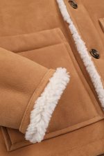 Mens Camel Sheepskin Coat US x