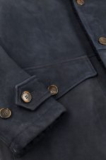 Mens Navy Shearling Overcoat US x