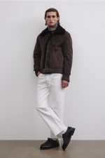Espresso Brown Sheepskin Jacket USA x