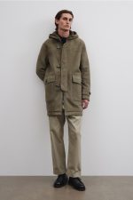 Mens Luxury Hooded Sheepskin Coat USA x