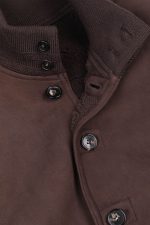 Mens Brown Suede Shearling Jacket