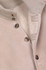 Mens Cream Shearling Bomber Jacket USA