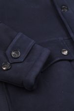 Mens Navy Shearling Coat US