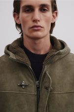 Mens Luxury Hooded Sheepskin Coat US x