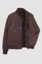 Mens Brown Suede Shearling Jacket United States