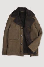 Mens Olive Shearling Coat United States