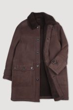Mens Brown Sheepskin Coat US