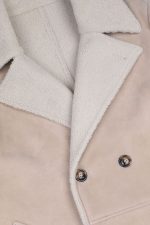 Mens ivory sheepskin coat USA