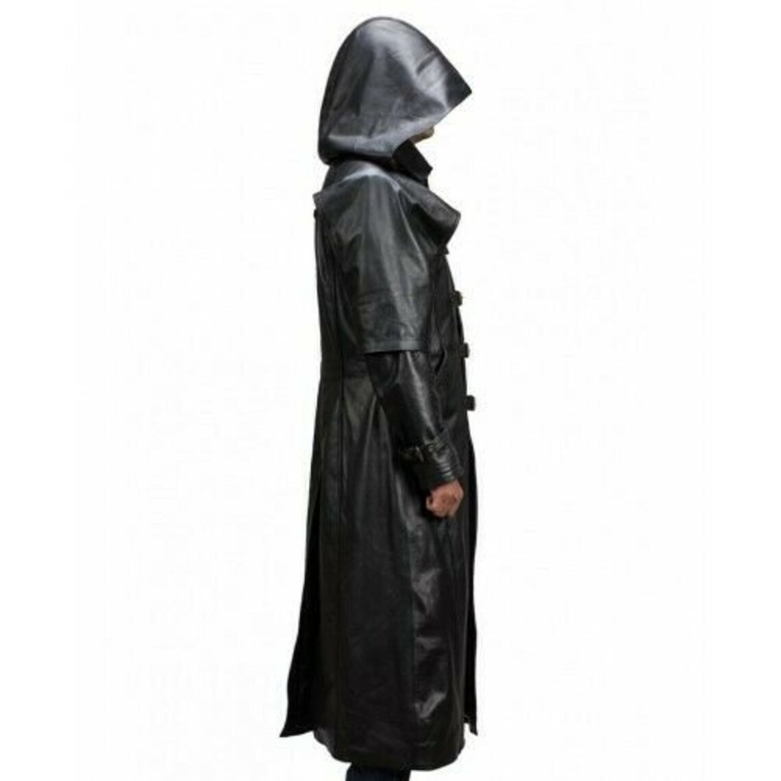 Leather Duster with Hood - Free Shipping USA